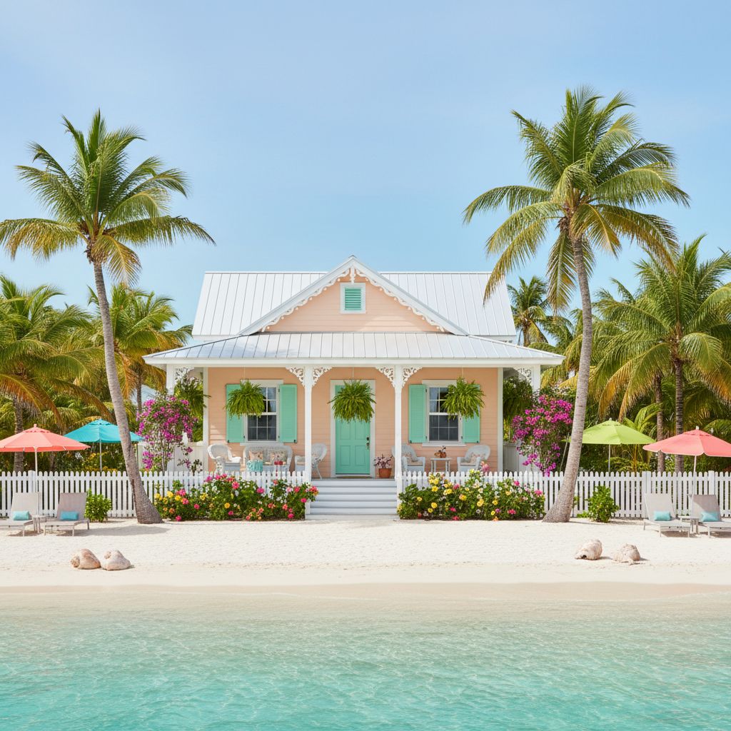 Embrace Island Living in a Pastel Bahamian Beach Cottage